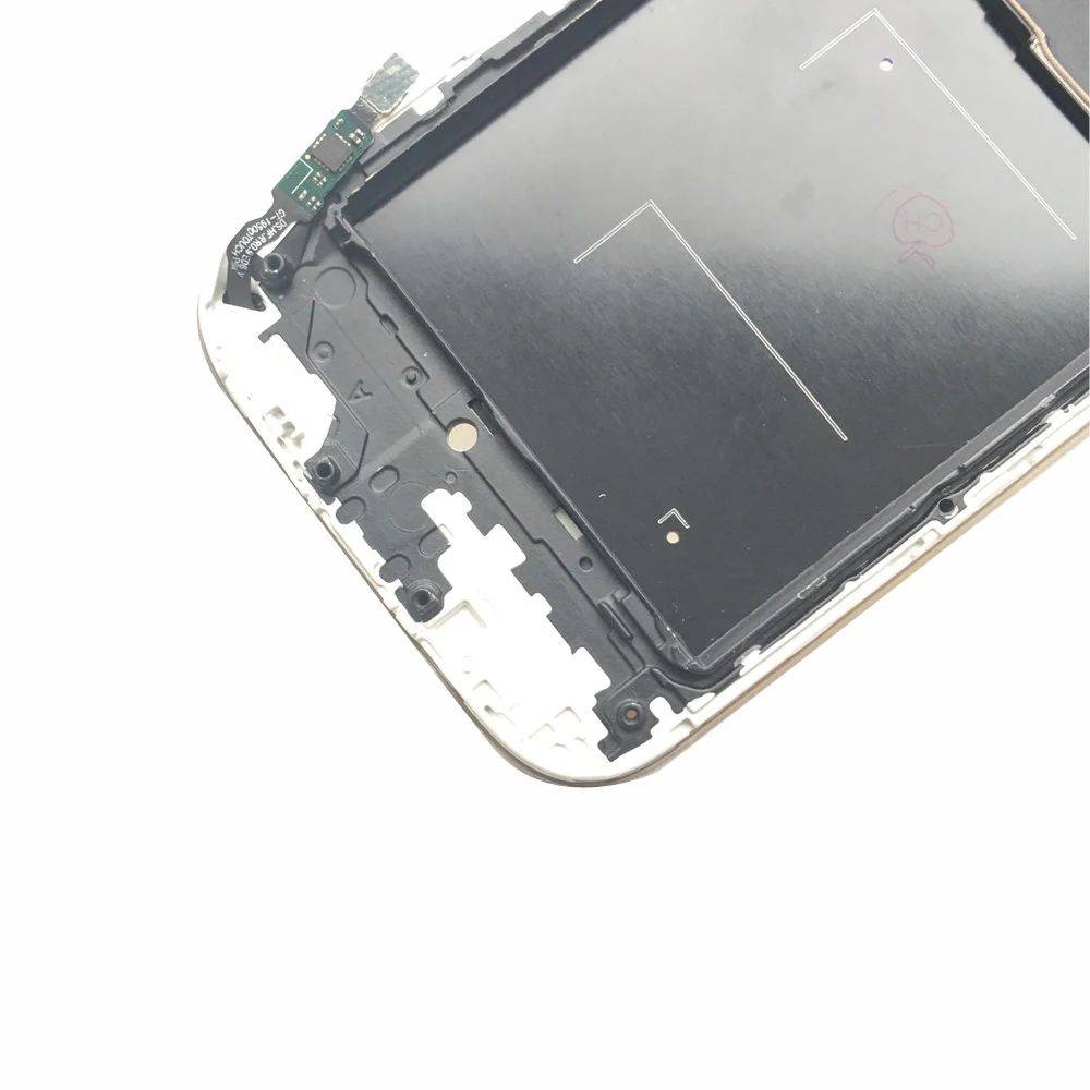 ЖК дисплей с рамкой для SAMSUNG Galaxy S4 дигитайзером сенсорного экрана i9500 i9505 i9506 i9515 i337