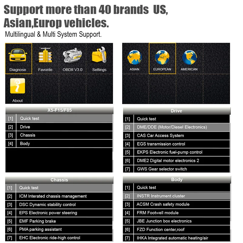 Autek IFIX-969 OBD2 Scanner All System ODB2 Diagnostic Tool ABS SRS Transmission DPF Reset Auto |