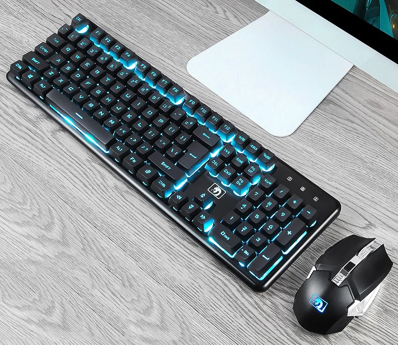 Беспроводная клавиатура и мышь набор для PC Gamer 2 4 GH ПК игровая комбо компьютера