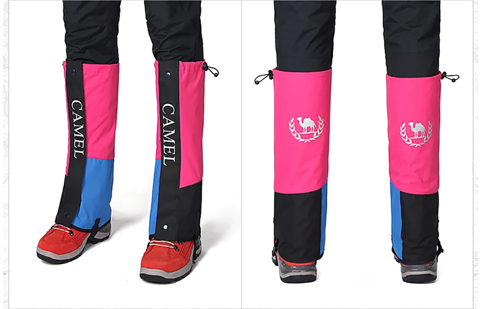 CAMEL Unisex Outdoor Hiking Gaiters Waterproof Windproof Ultralight Camping Climbing Cycling Snow Skiing Legging Shoes Covers