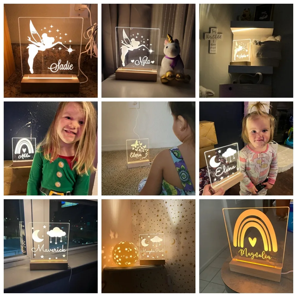 Персонализированные Волшебные звезды Moom Бабочка радуга светодиодный