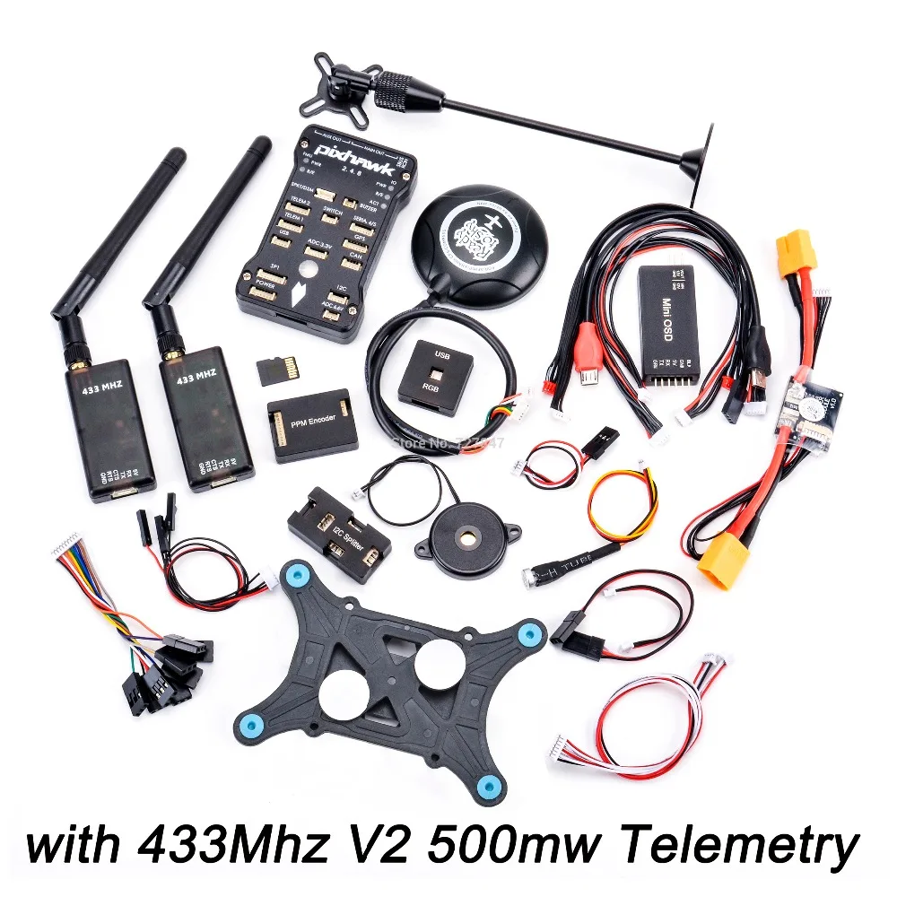 Pixhawk px4 PIX 2.4.8 32 бит Игровые Джойстики+ 433/915 телеметрии+ m8n GPS+ minim OSD+ pm+ Детская безопасность выключатель+ зуммер+ RGB+ стр./мин+ I2C+ 16 г SD