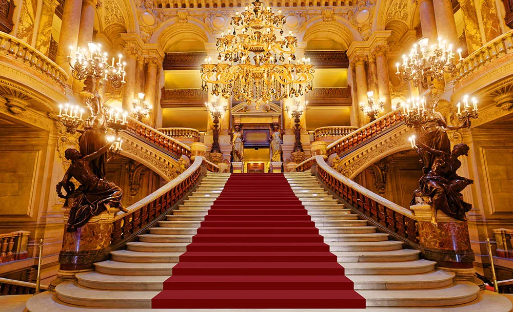Photography Background Nred Carpet Palace Luxury Vintage Building Crystal Light Candle for Photo Studio Photocall Prop | Электроника