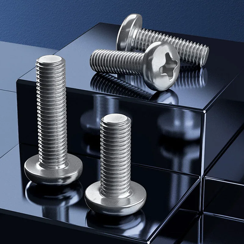 

[ON SALE] 1-10pcs M6 M8 M10 304 Stainless Steel Phillips Pan Head Cross Round Head Screw Bolt 6-100mm