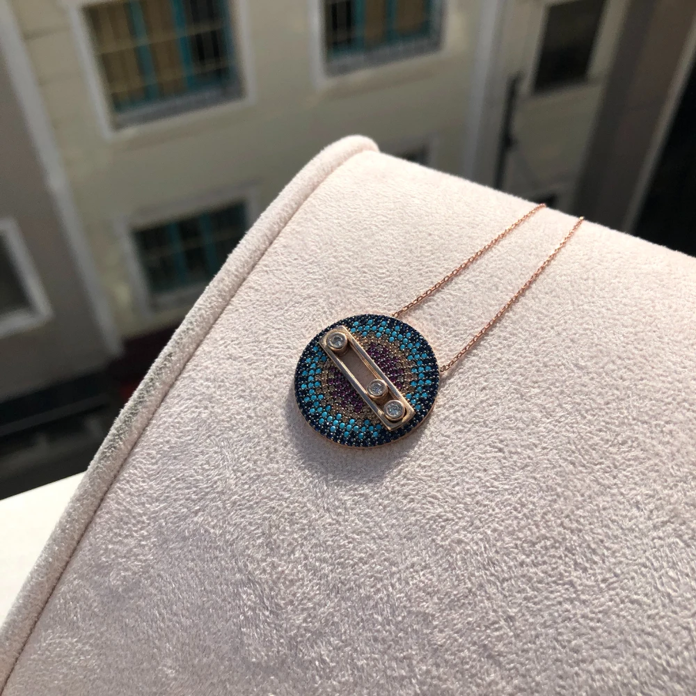 ?? 手作りジルコン石メキシコネックレスレディースチェーンジュエリーチョーカー石エレガントな記念日誕生日ギフト2021