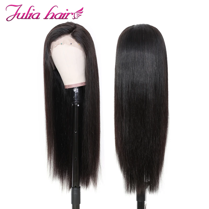Ali Julia Hair13×4 13 × 6 прозрачные кружевные передние человеческие волосы парики для женщин бразильские прямые волосы парик 150% 180% плотность Remy