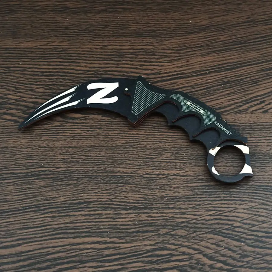 Ножик керамбит оружие подарочное ножик CS:GO 4 из дерева сувенирный в ассортименте