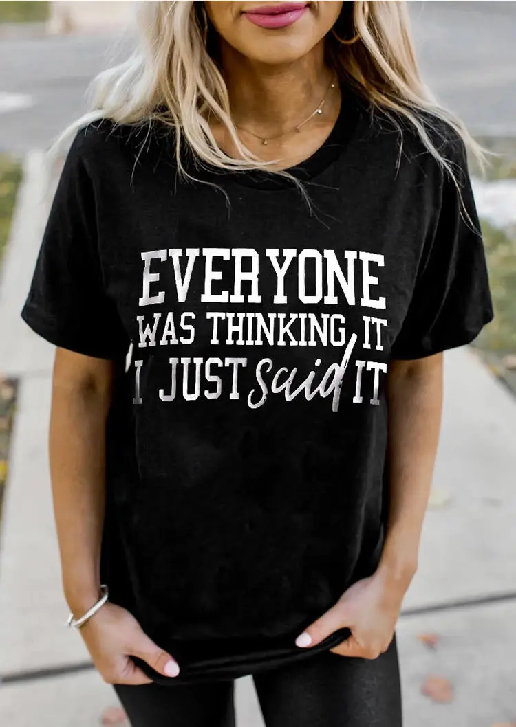 Все думали что я только сказал футболка забавная Унисекс Женская tumblr гранж 100%