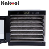 food dehydrator digital timer temperature control keep warm function jerky herb meat beef fruit vegetable 6 trays stainless