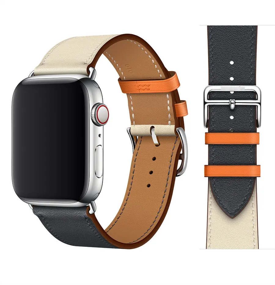Ремешок EIMO для apple watch Band из натуральной кожи apple watch 4 3 38 мм iwatch band 42 мм 44 мм 40 мм одиночный походный браслет ремешок для часов