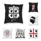 Роскошная наволочка Sardegna в виде герба-оружия, украшение для спальни, Италия, Сардиния, флаг, четыре Мора, подушки для дивана, домашний декор