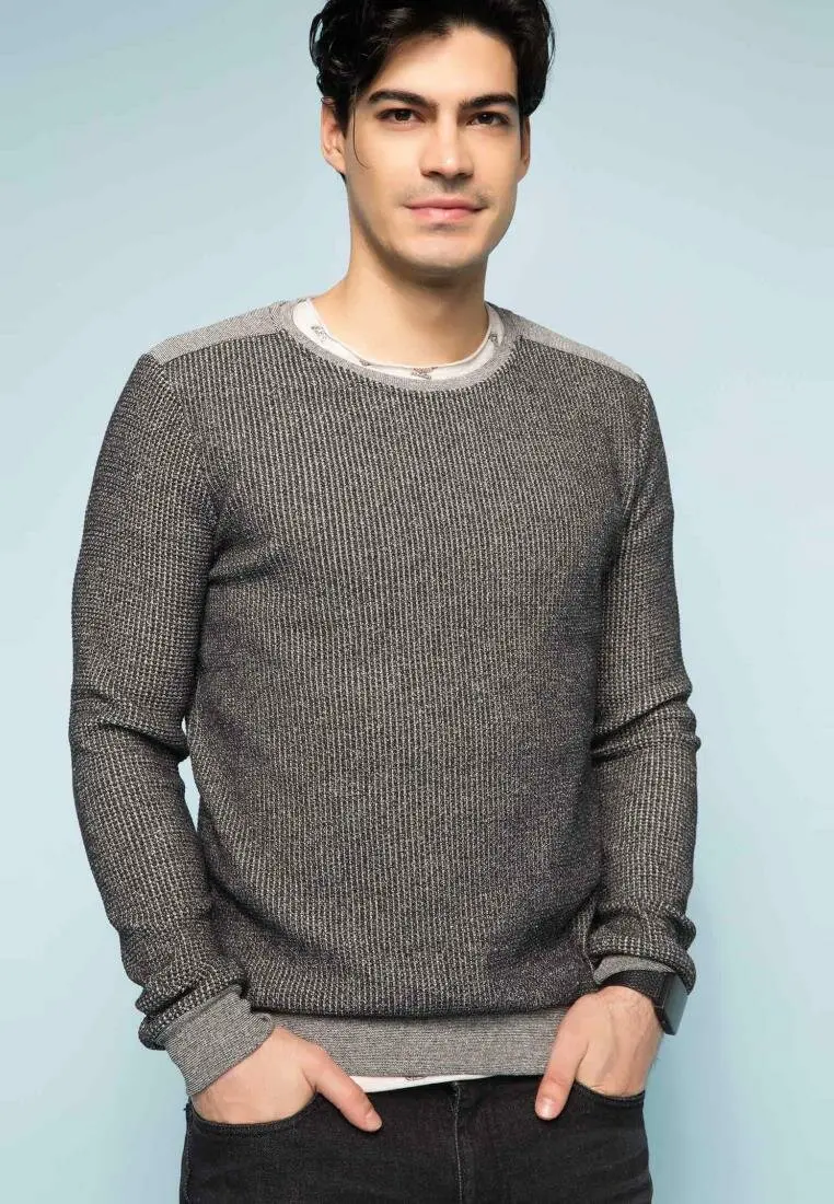 Мужская Повседневная рубашка DeFacto осенняя однотонная Толстовка с длинным