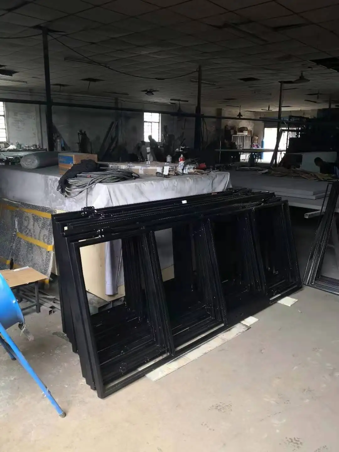 

Custom Iron French Doors Wrought Iron Steel Windows With Double Glazed Hc-If19