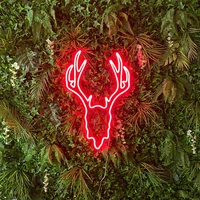custom neon sign stag head led neon sign light wall decor light for room office or shop elk head sign christmas present gift