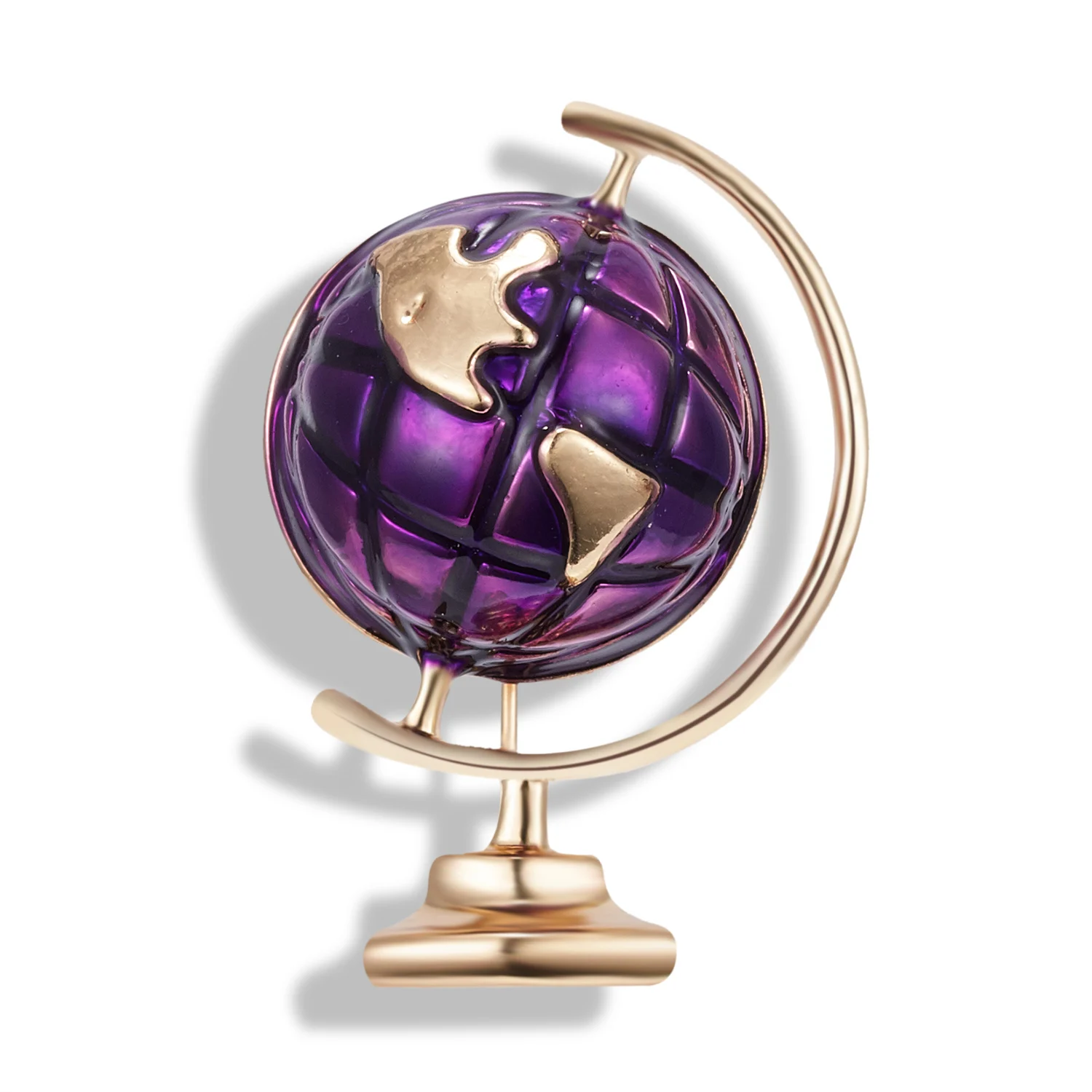 

Vintage Enamel Globe Earth Brooch Rhinestone Cloud Rainbow Brooches For Women Lapel Pins Party Office Casual Jewelry Gifts