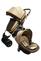 jaju baby brown travel 3 in 1 baby stroller high landscape can sit reclining light folding strollers two way