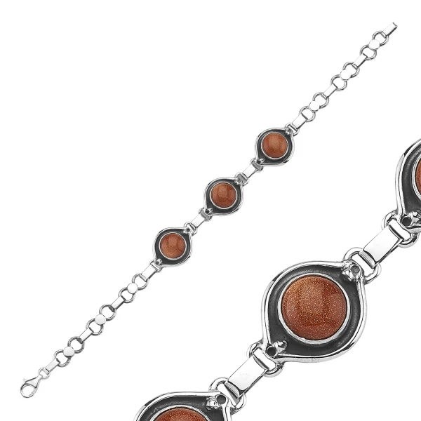 

Silver 925 Sterling Star Stone Handwork Bracelet