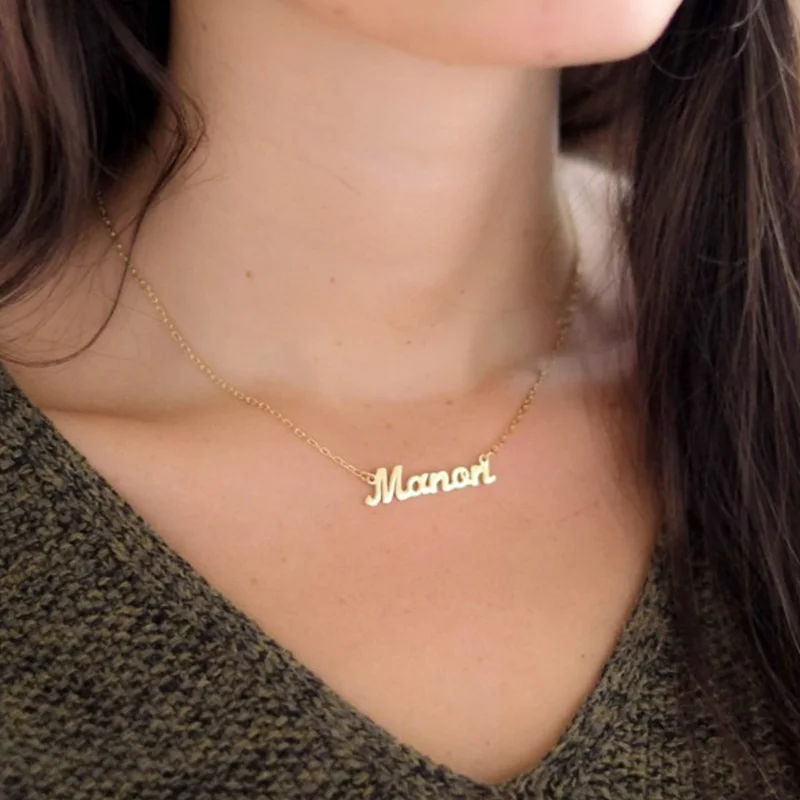 Персонализированное женское ожерелье в виде короны золотого цвета настоящая