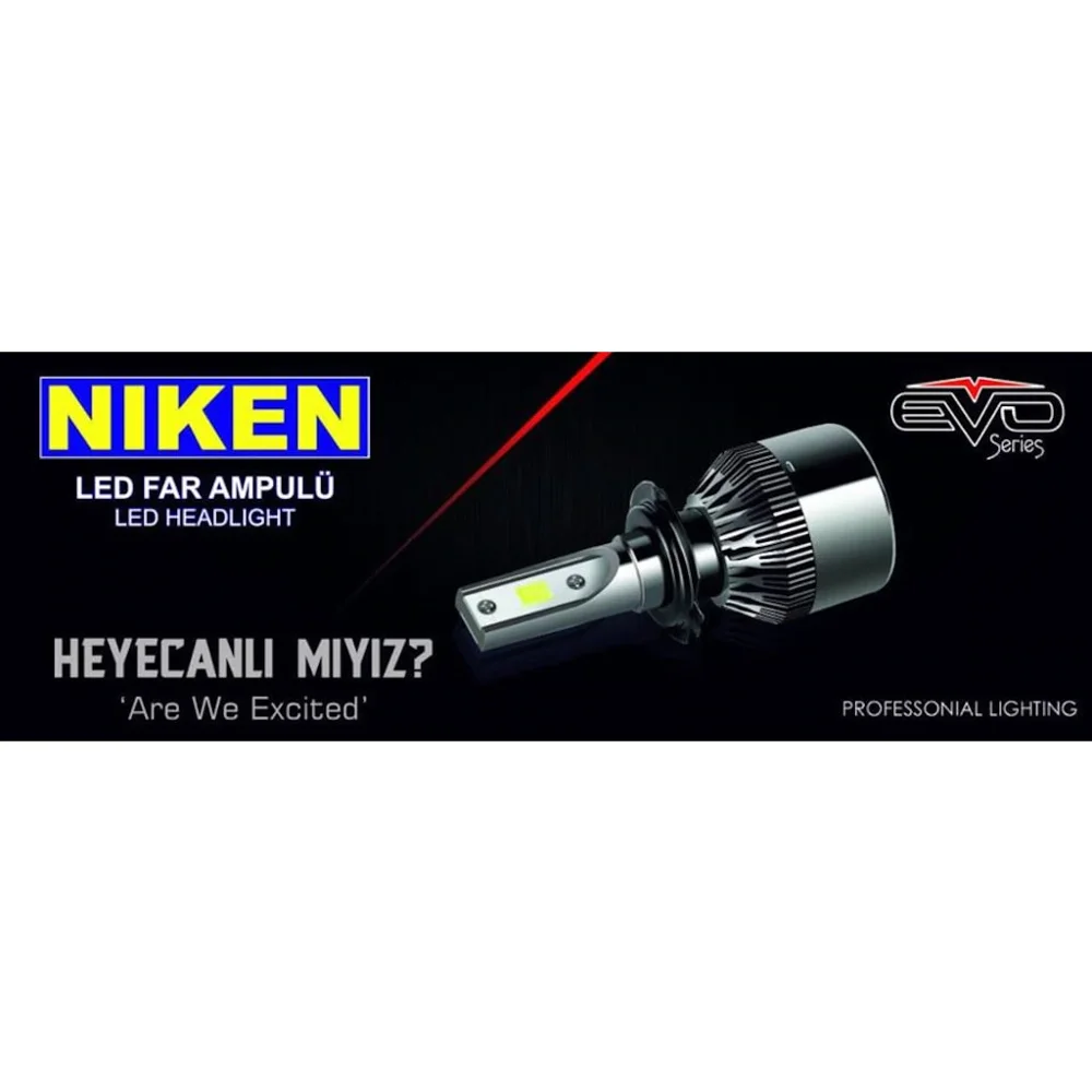 NIKEN светодиодный фар автомобиля из турции супер яркий COB 8000LM 6500K 9005 9006 H3 H1 H8 H7 H4 H11 H9