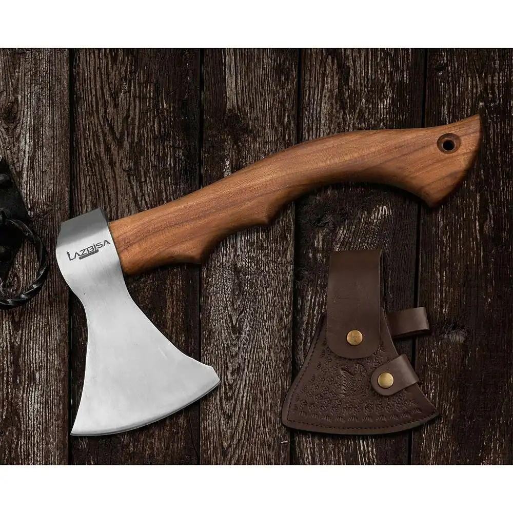 

Outdoor Ax Camping Pruning Ax Wooden Handle (32 Cm) With Case Gift