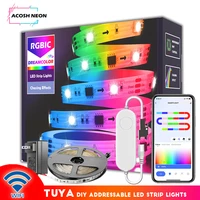 65 5ft20m tuya ws2811 tuya dreamcolor led strip lights rgbic smartlife 60ledsm flexible tape work with alexa google assistant