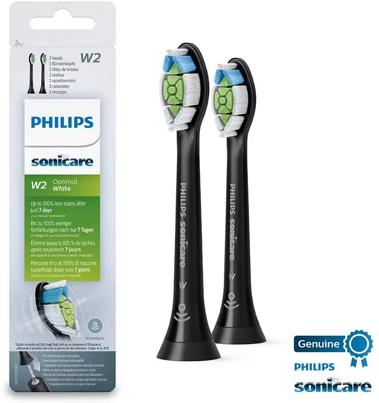 

Philips Sonicare HX6062/10 - Optimal White - Sonic Rechargeable Toothbrush Brush Replacement Heads - 2 Pack White