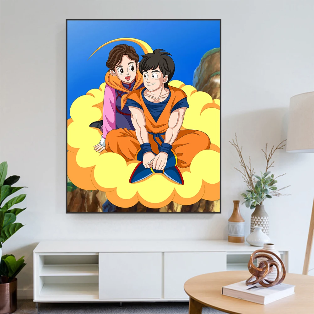 

Personalized Anime Posters And Printed Comics Couple Parent-Child Personal Portraits Custom Canvas Painting Kids Room Home Decor