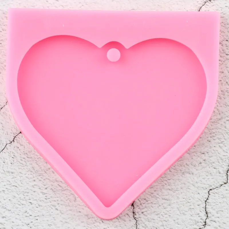 

Shiny Heart Silicone Mold Epoxy Resin Jewelry Making Keychain Molds DIY Handmade Charms Mould Polymer Clay Pendant Moulds