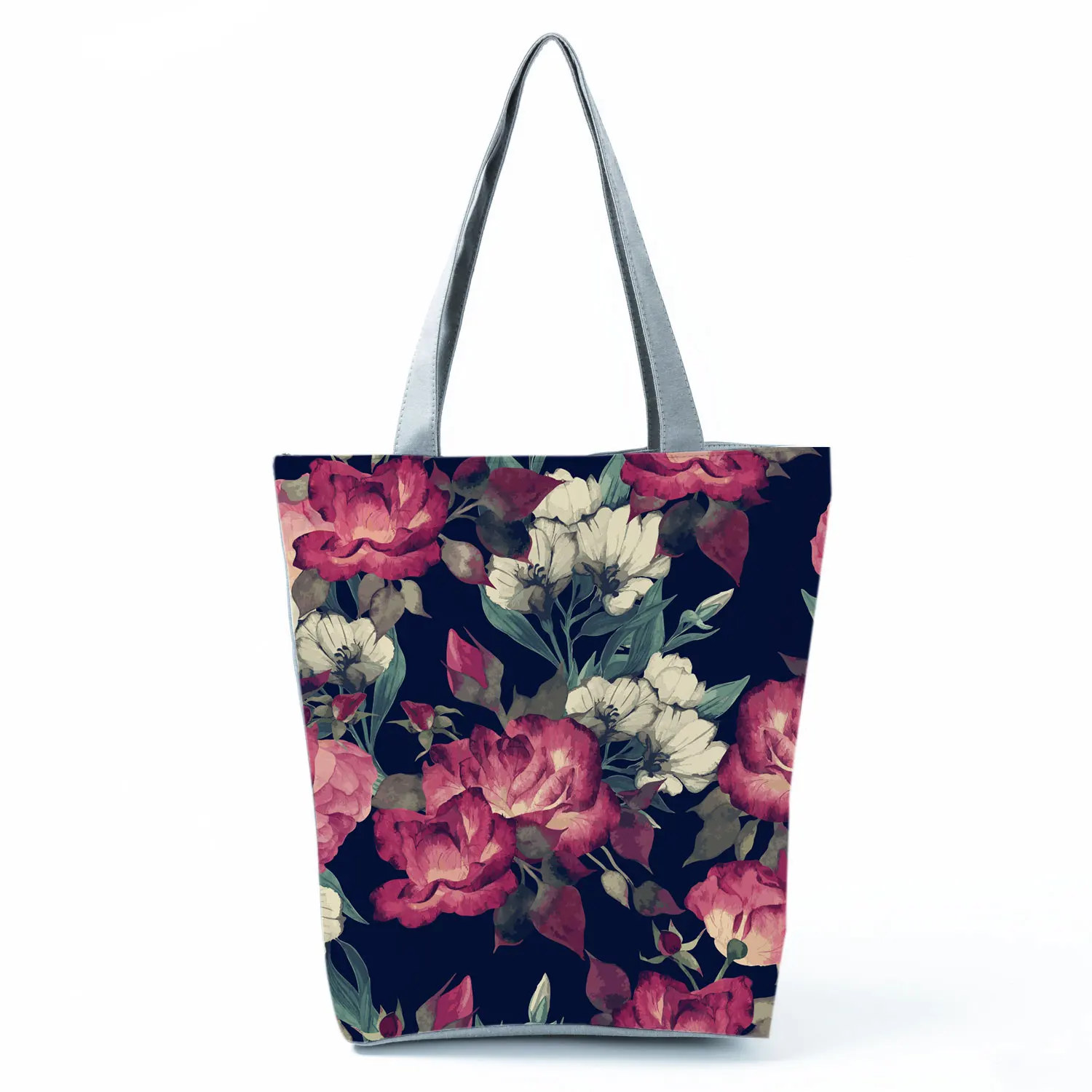 

Pretty Floral Printed Shoulder Bags Fashion All-Match Women's Bag High Capacity Eco Shopping Bags Portable Practical Handbags