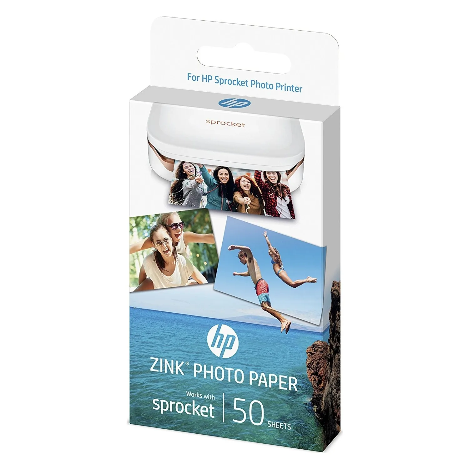 

HP Sprocket Portable 2x3" Instant Photo Printer Print Pictures on Zink Sticky-Backed Paper From Your iOS&Android Device Mini