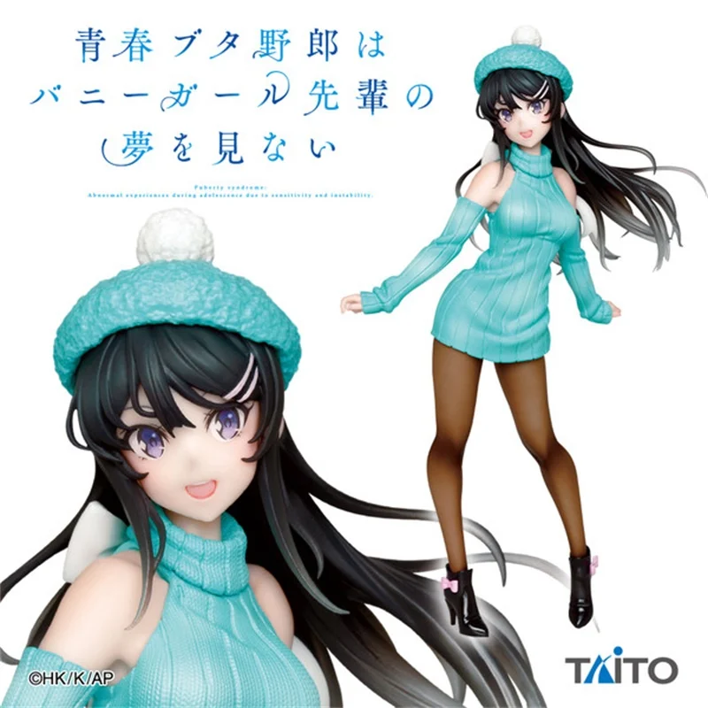 Judai-figura de acción del Anime Taito Original, Aobuta, Sakurajima Mai, Vestido de punto, Ver Mai Senpai, juguetes en PVC, 20cm