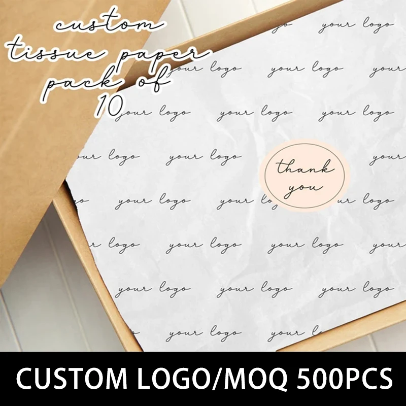 Custom Logo New Year Christmas Gift Wrapping Tissue Paper Customize Product Packaging Wrapper For Clothing Shoes Pack