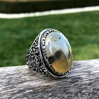 elegant ottoman ring in 925 sterling silver big yemeni agate men%e2%80%99s rings trendy gift for men rings free shipping fine jewelry