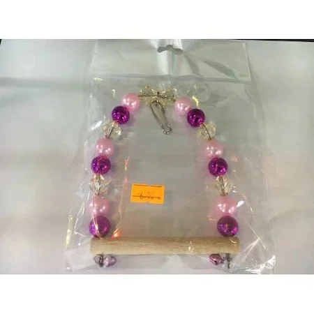 2 шт. натуральные деревянные 3 попугаи качели игрушки птицы красочные бусы товары