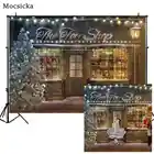 Mocsicka зимний фон со старыми игрушками для фотосъемки Снежная Рождественская елка детский Портрет фон для фотосъемки реквизит для фотостудии