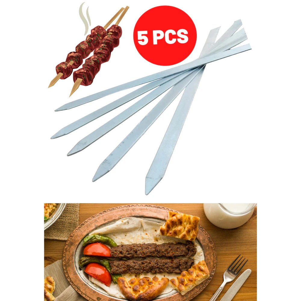 meat barbecue grill chopped steel galvanized urfa adana kebab doner skewer well stick metal garden home accesories cooking tools free global shipping