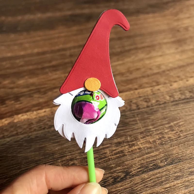 

2022 TP Metal Cutting Dies Gnome Lollipop Chocolate Holder Diy Scrapbooking Album Decorative Embossing PaperCard Crafts Die