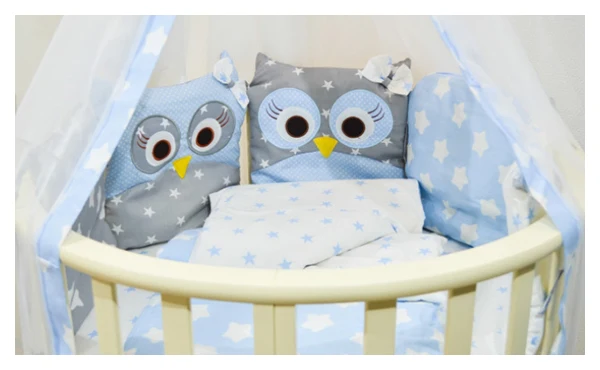 Набор постельного белья Incanto &quotСовята&quot для круглой кроватки 10 предметов | Мать
