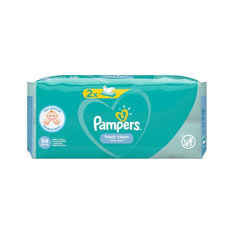 Детские влажные салфетки Pampers Fresh Clean 104 шт.|Влажные салфетки| |