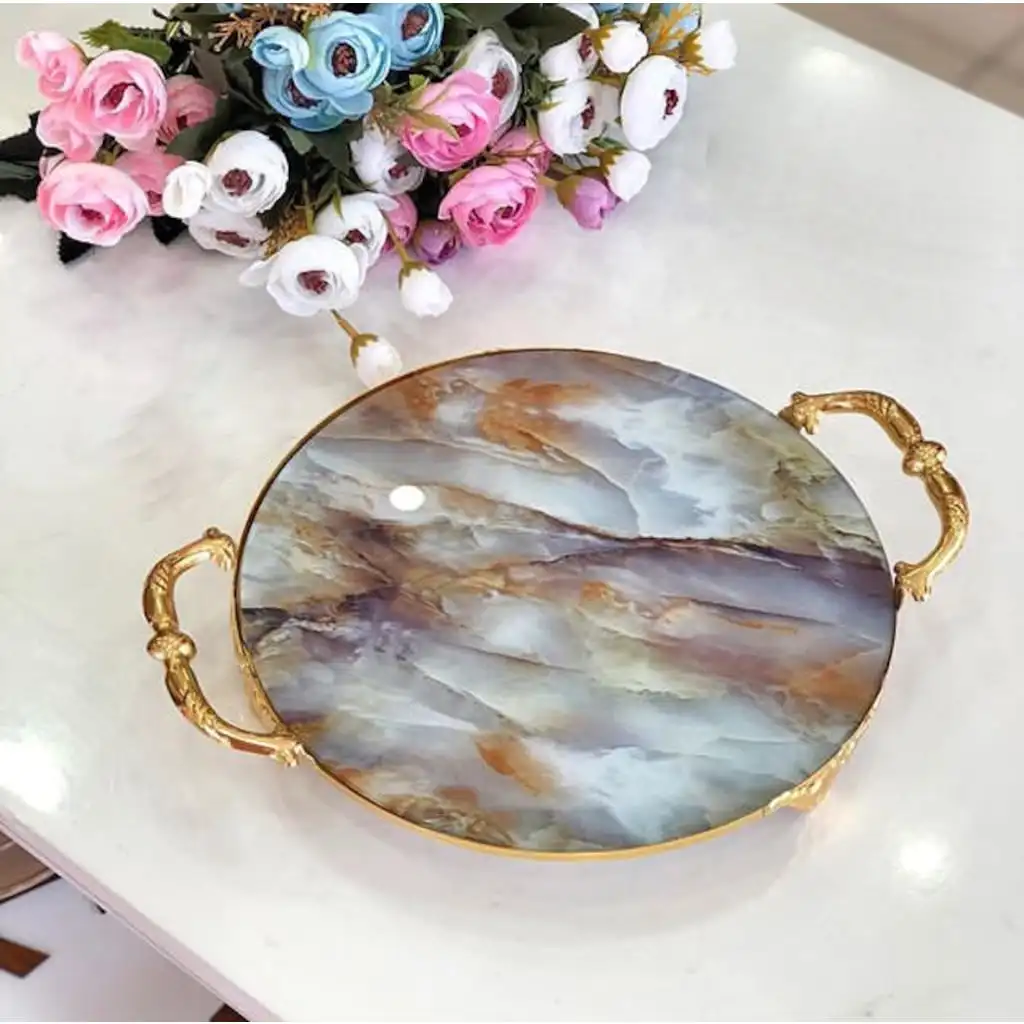 

Marble Pattern Presentation Tray, Decorative Tray Serving tray tea tray coffee tray