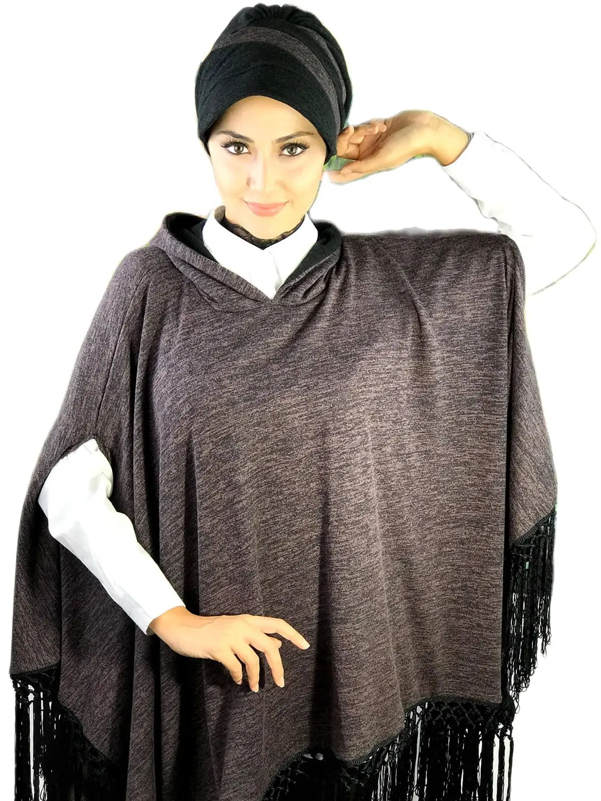 

Новый модный исламский мусульманский хиджаб 2021, трендовый хиджаб, готовая одежда, шапка, шарф, шифоновый Женский, который дымит, шляпа темно-...