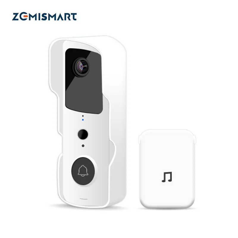 Zemismart – sonnette vidéo intelligente étanche, wi-fi, 1080P, caméra de sécurité PIR, moniteur en temps réel, application Smart Life, Tuya