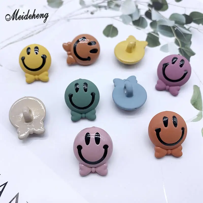 Acrylic Smailing Rubber Face Jewelry Making Beads Through hole Children headdress band hair rope Decoration Accessory | Украшения и