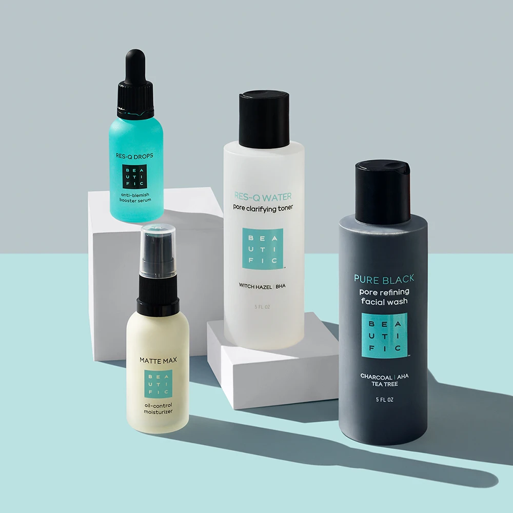 Глубокоочищающий гель для умывания BEAUTIFIC Pure Black с бамбуковым углем и чайным