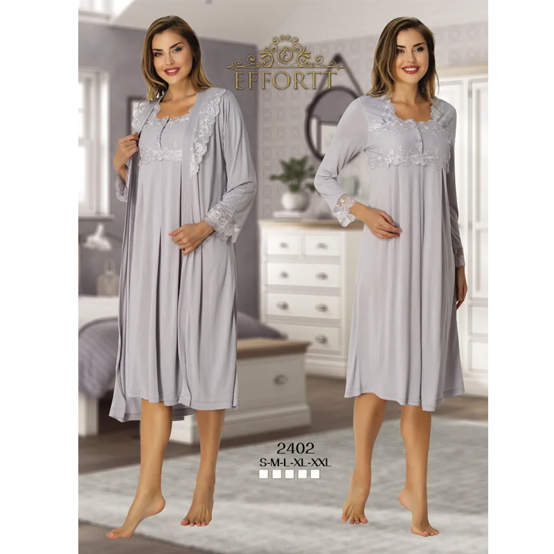 

Women's Nightgown and Dressing Gown Turkish Cotton Production Pregnant Prenatal and Postpartum Comfortable Clothing Soft Fabric