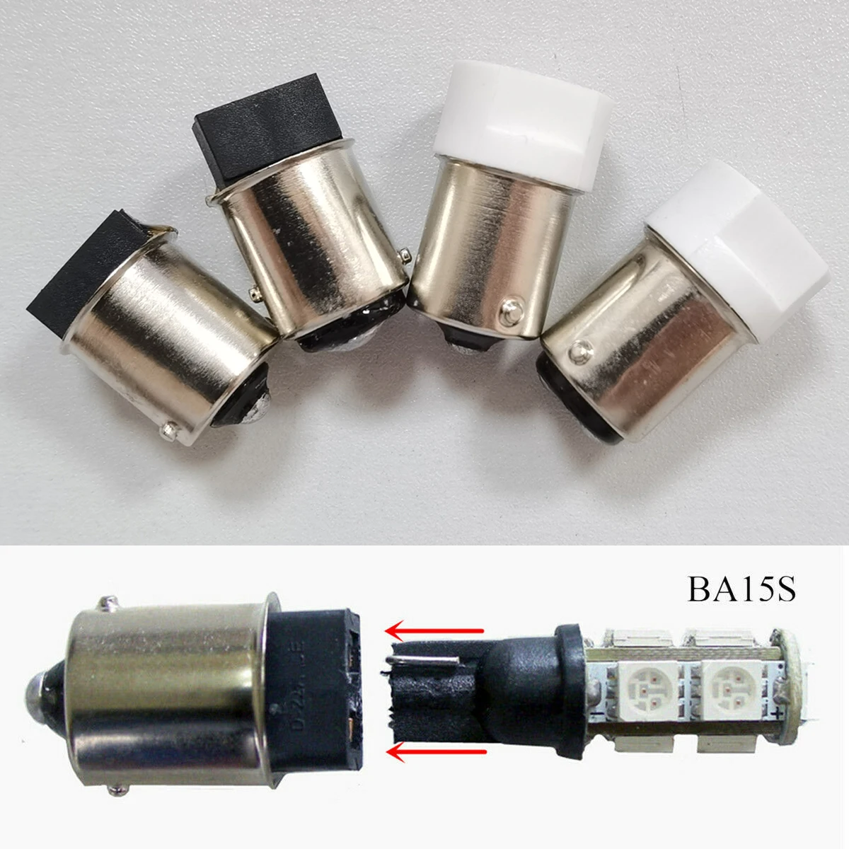 

2Pcs T10 W5W 168 194 to 1156 BA15S P21W 1156 BAU15S PY21W 1157 BAY15D P215W LED Light Lamp Bulb Base Converter Adapter Socket