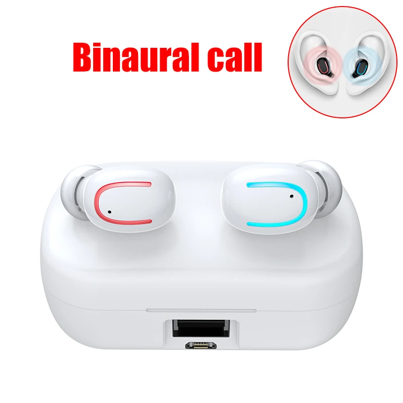 Черный HBQ Q32, Bluetooth наушники, TWS, беспроводные наушники, наушники True Blutooth, Bloototh, гарнитура Bleutooth 5,0, наушники для IPhone - Цвет: Черный