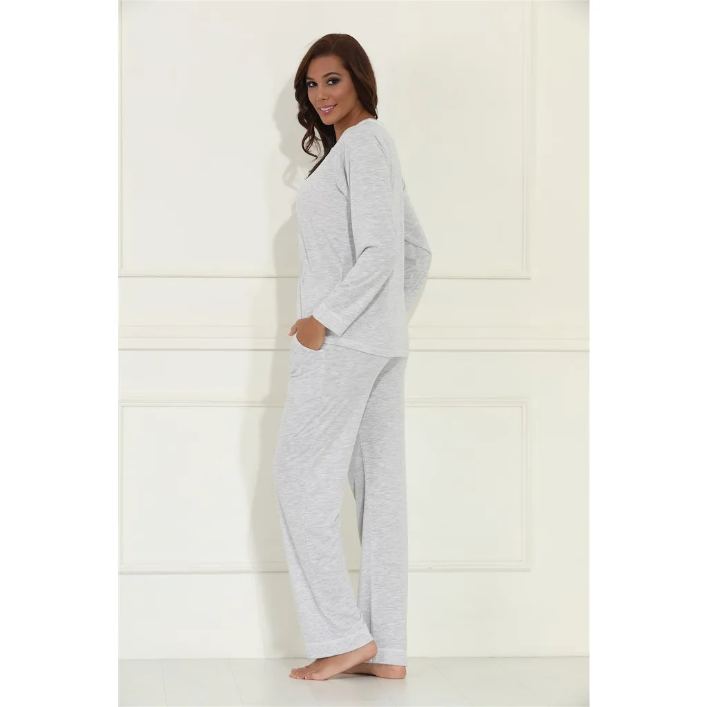 Etoile Женский Осенний/twittering хлопковый пижамный комплект с длинными рукавами