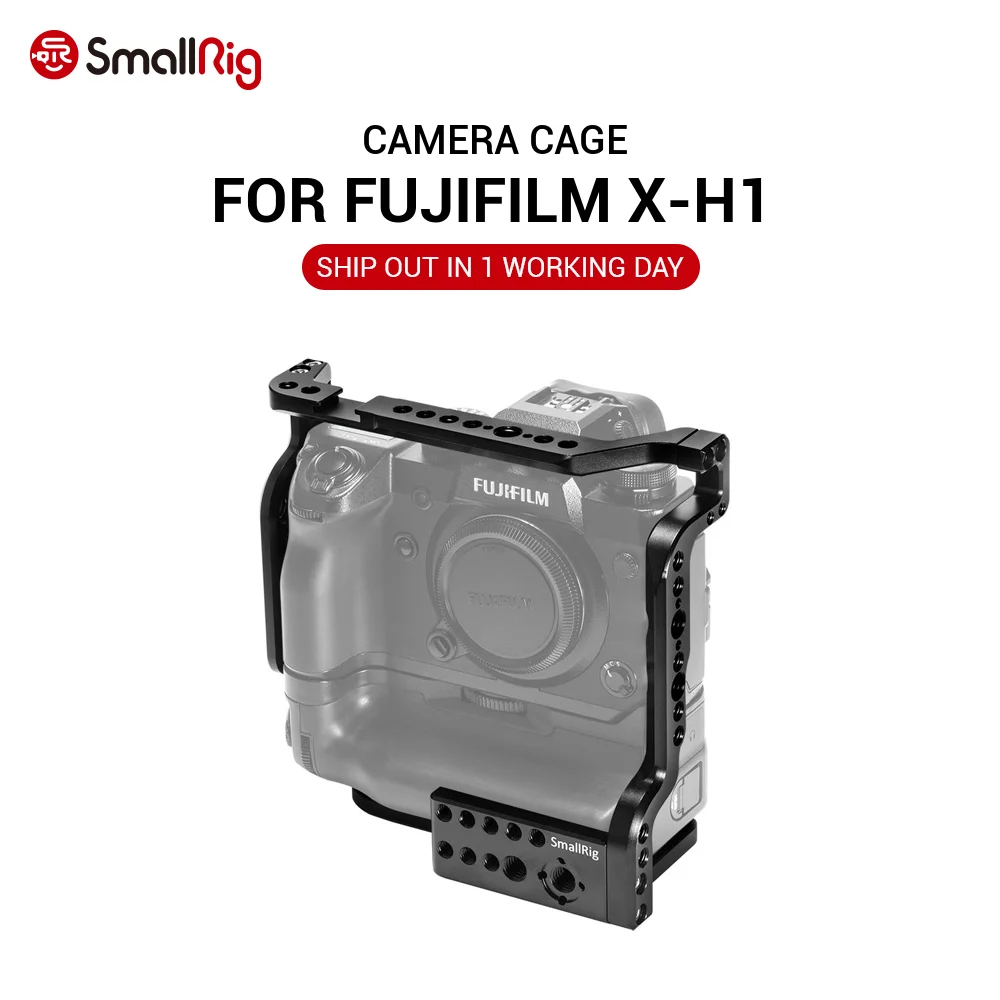 SmallRig камера клетка для Fujifilm X H1 с батарейным зажимом натовским риалом встроенный