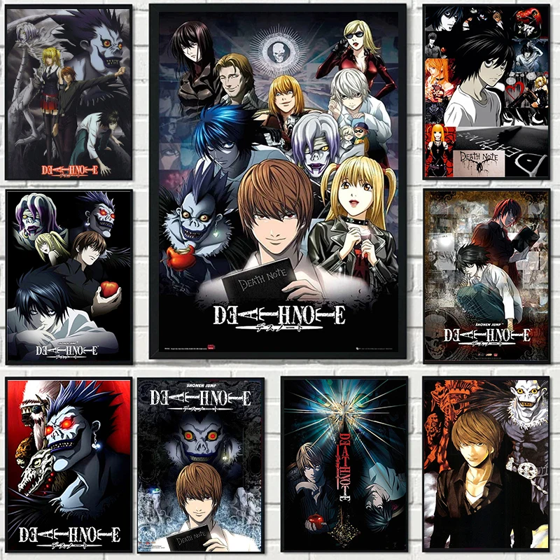 

Death Note Posters And Prints For Living Room Japanese Anime Light Yagami Detective L Canvas Painting Wall Art Home Decor